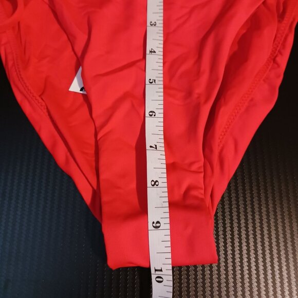 NEW Aqua Swim XL Stretch String Bikini Bottoms Black & Red Adjustable Ties 2PC - Picture 16 of 16